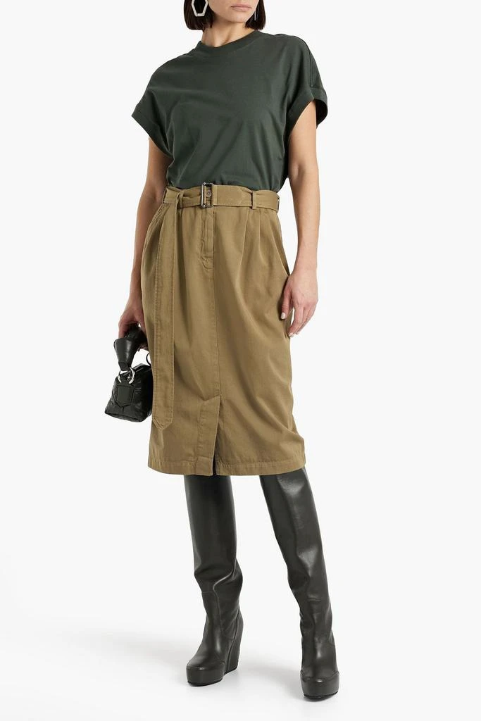 商品Dries Van Noten|Pleated cotton-twill skirt,价格¥1845,第2张图片详细描述