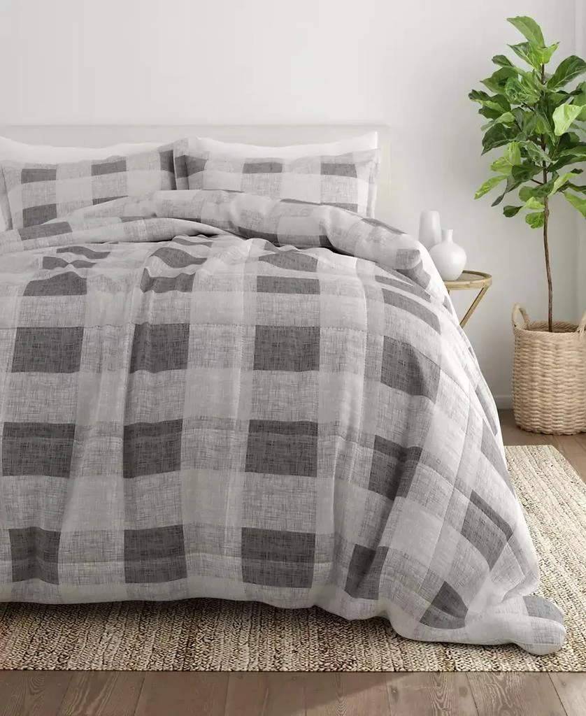 商品IENJOY HOME|Ultra Soft Gingham 3-Pc. Comforter Set,价格¥394,第1张图片
