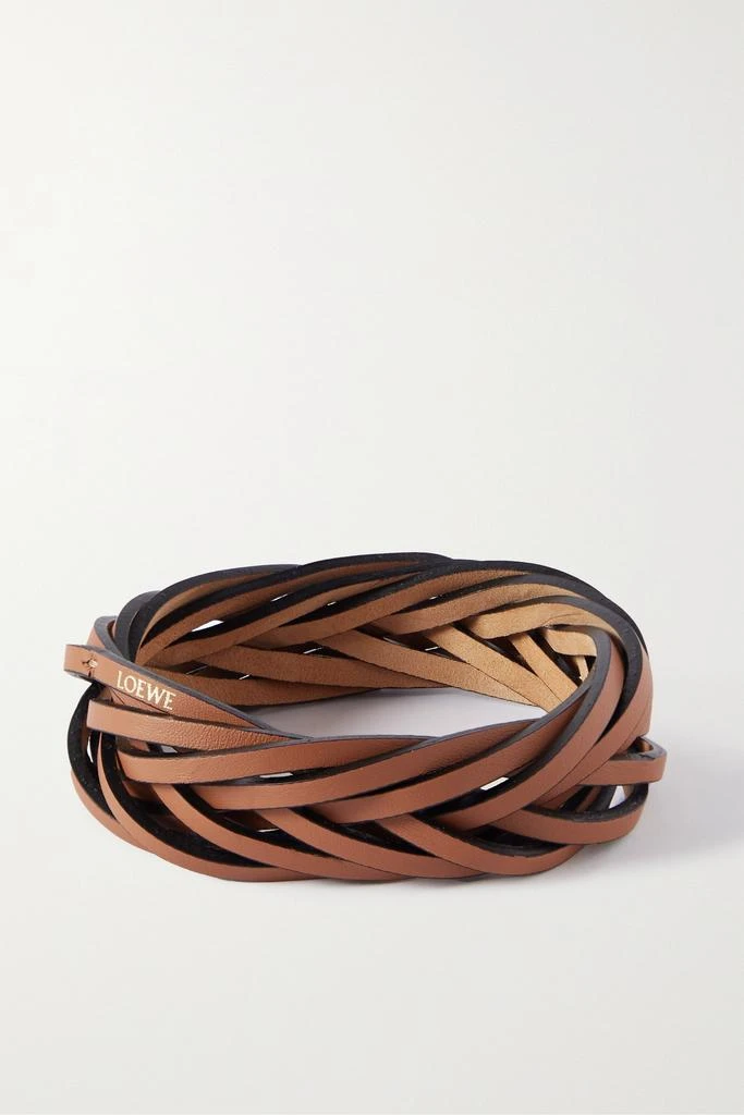 商品Loewe|+ Paula's Ibiza 麻花编织皮革手镯,价格¥797,第1张图片