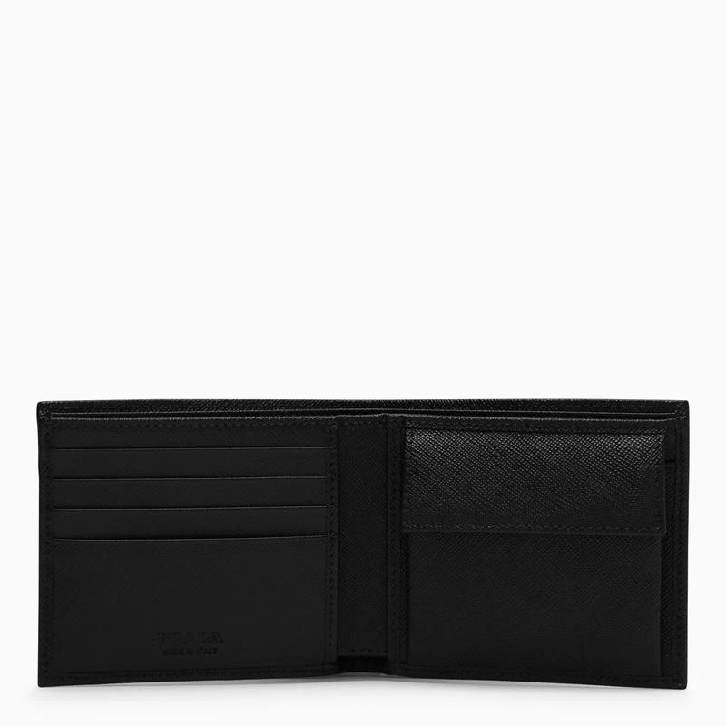 商品Prada|Black Saffiano leather wallet with coin holder,价格¥4638,第2张图片详细描述