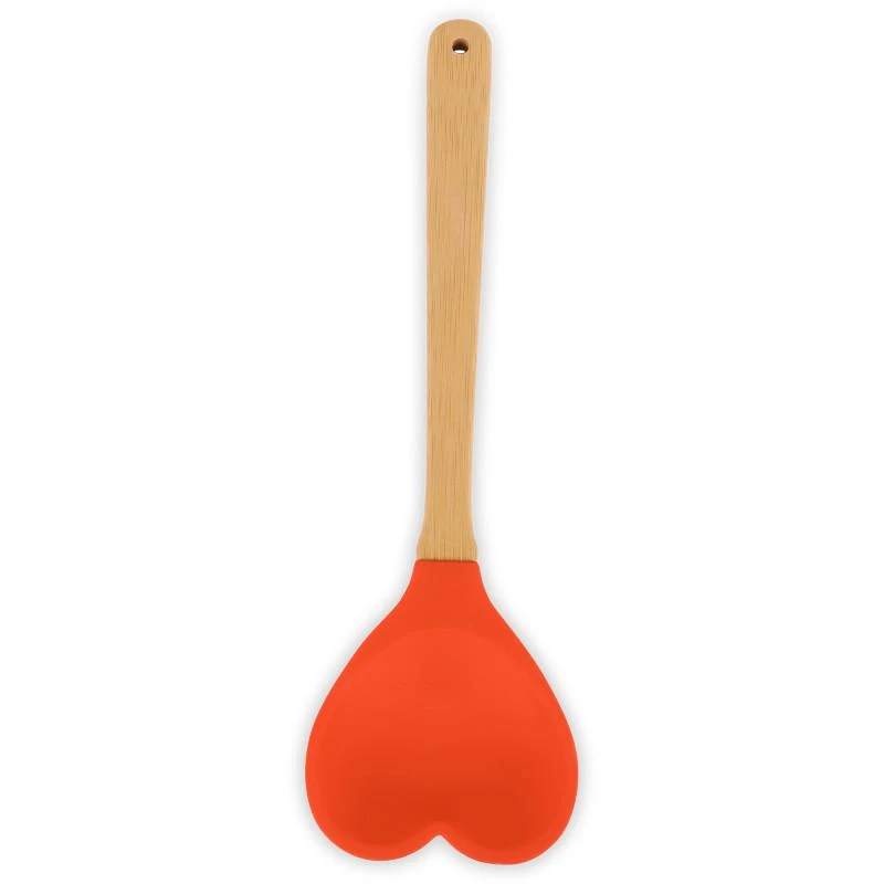 商品Rice by Rice|Love heart shape silicone spoon in red,价格¥84,第2张图片详细描述