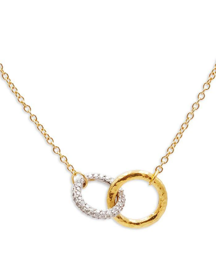 商品Gurhan|22-24K Yellow Gold Hoopla Interlocking Circle Pendant Necklace, 16-18",价格¥35447,第1张图片