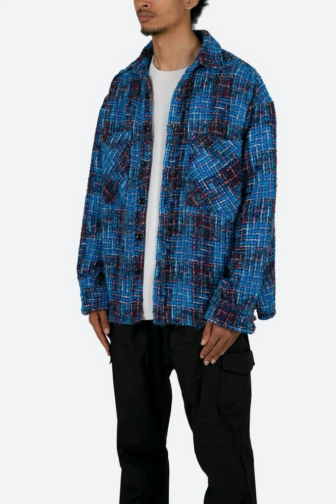 商品MNML|Heavyweight Woven Flannel - Blue/Black,价格¥519,第4张图片详细描述