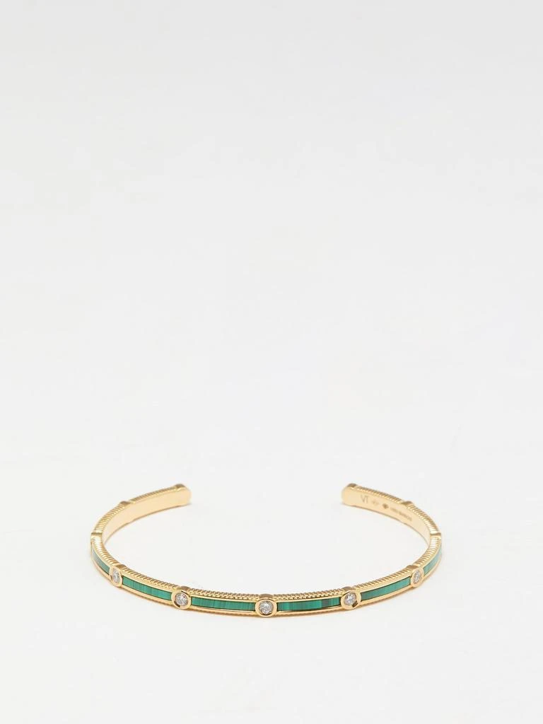 商品Viltier|Rayon diamond, malachite & 18kt gold bangle,价格¥38087,第1张图片