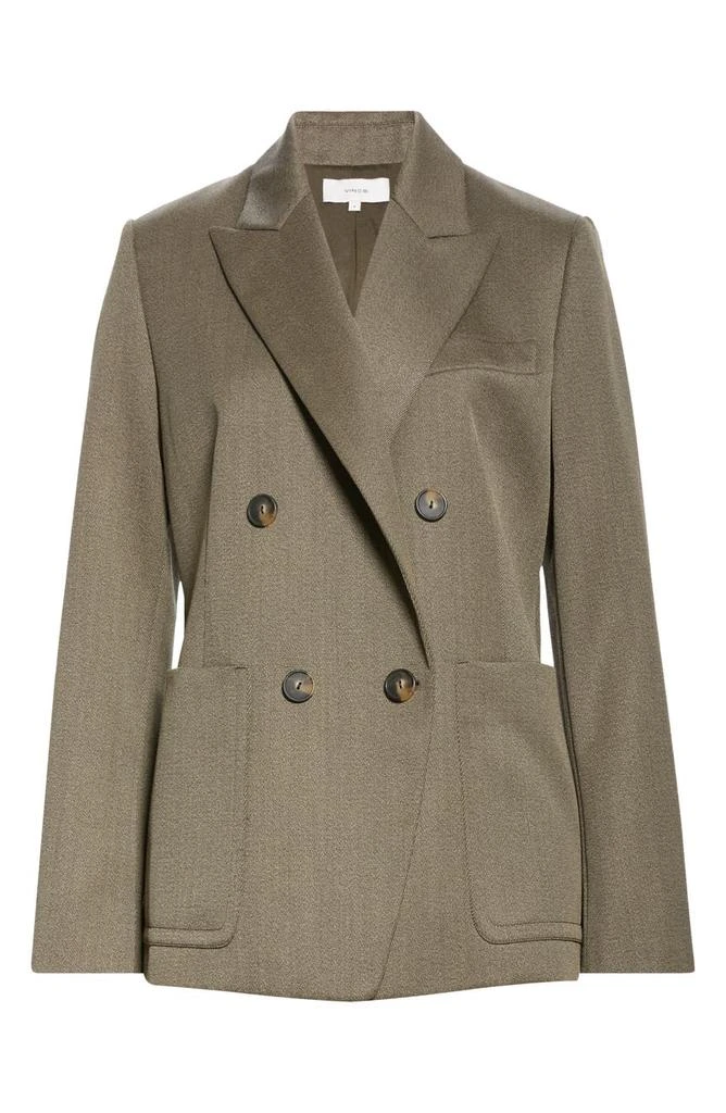 Double Breasted Tailored Wool Blend Twill Blazer 商品