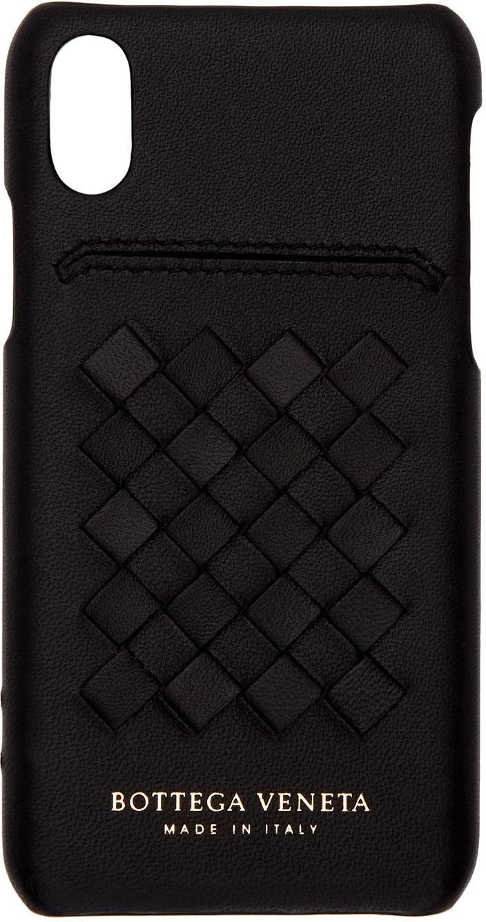 商品Bottega Veneta|Black Intrecciato iPhone X Case手机壳,价格¥2937,第1张图片