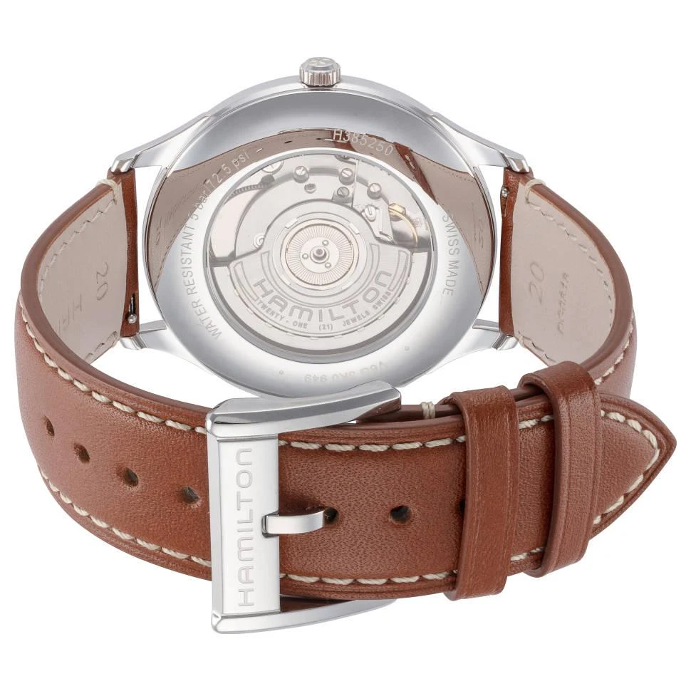 商品Hamilton|爵士系列 男士机械手表 真皮表带40mm H38525512,价格¥2667,第3张图片详细描述