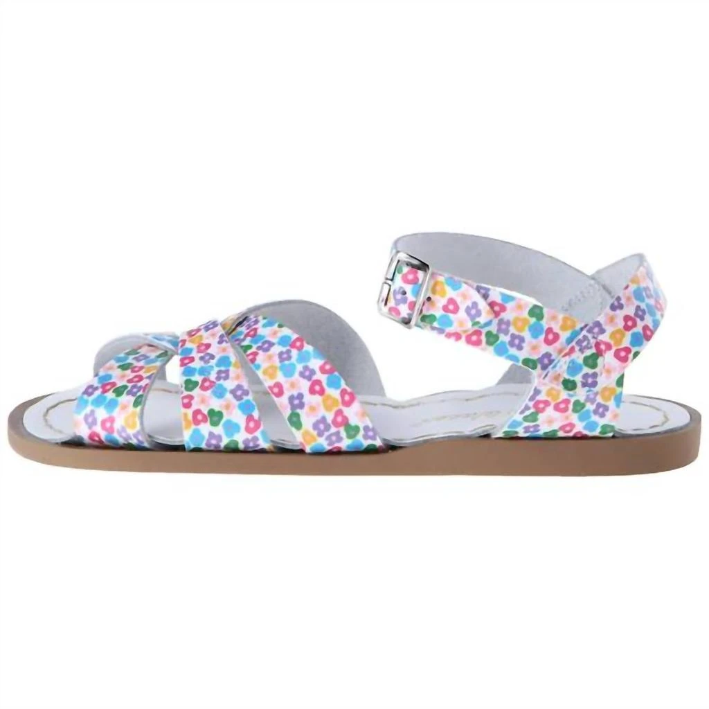 商品Salt Water Sandals|Toddler Girl's Floral Sandal In White,价格¥247,第1张图片