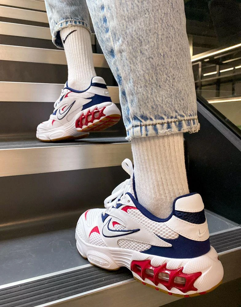 商品NIKE|Nike Zoom Air Fire trainers in white and navy red mix,价格¥943,第1张图片