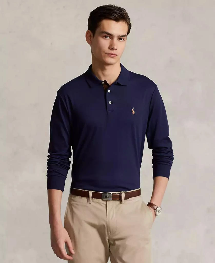 商品Ralph Lauren|男士经典版型长袖柔软棉质 Polo 衫,价格¥607,第1张图片