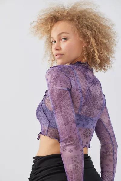 UO Tyler Mesh Hanky Hem Top商品第2张图片规格展示