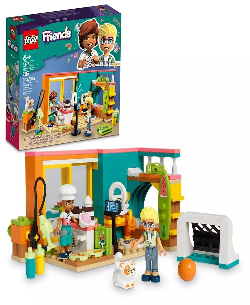 商品LEGO|Friends Leo's Room 41754 Toy Building Set with Leo, Olly and Cat Figures,价格¥149,第1张图片