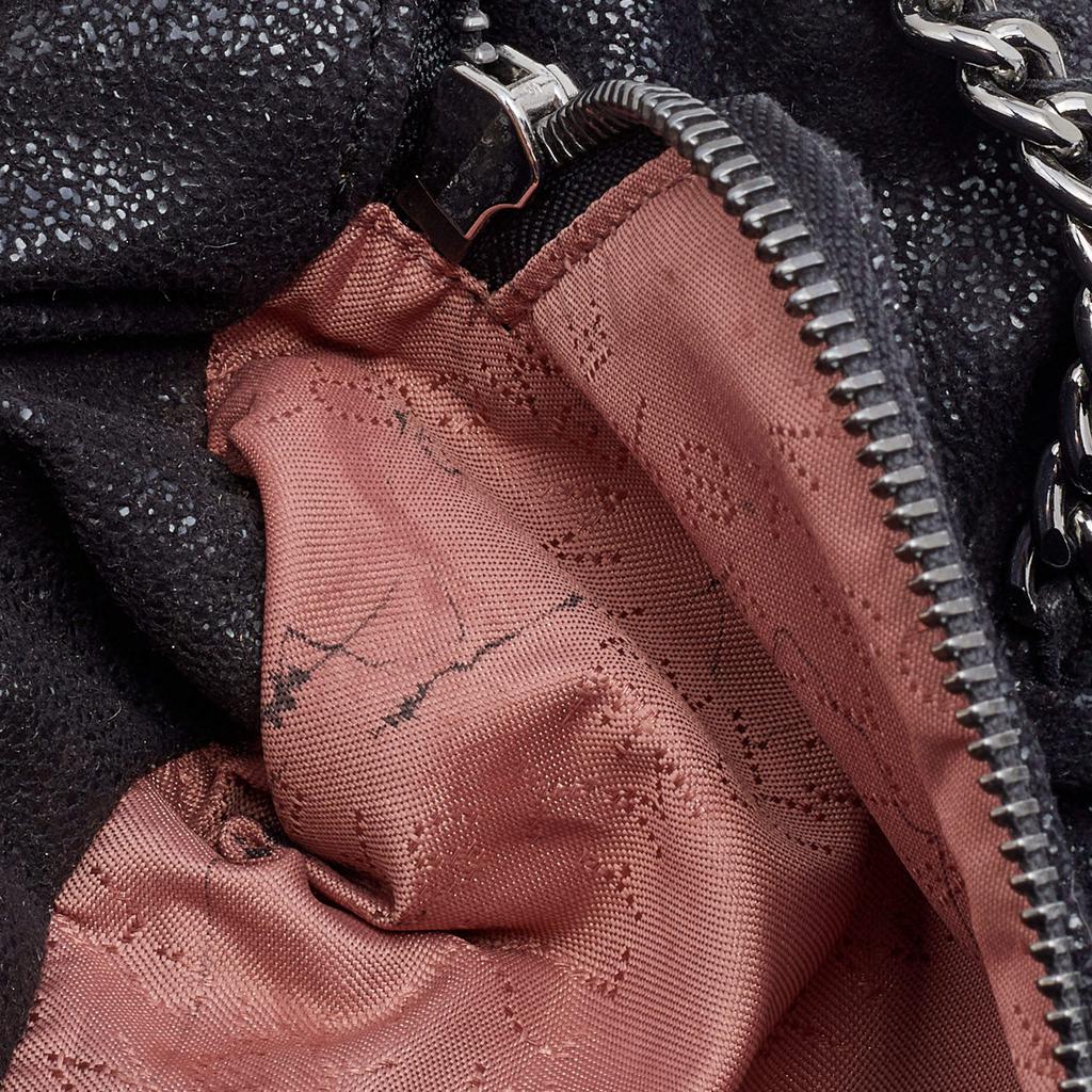 Stella McCartney Black Quilted Faux Leather Mini Falabella Backpack商品第8张图片规格展示