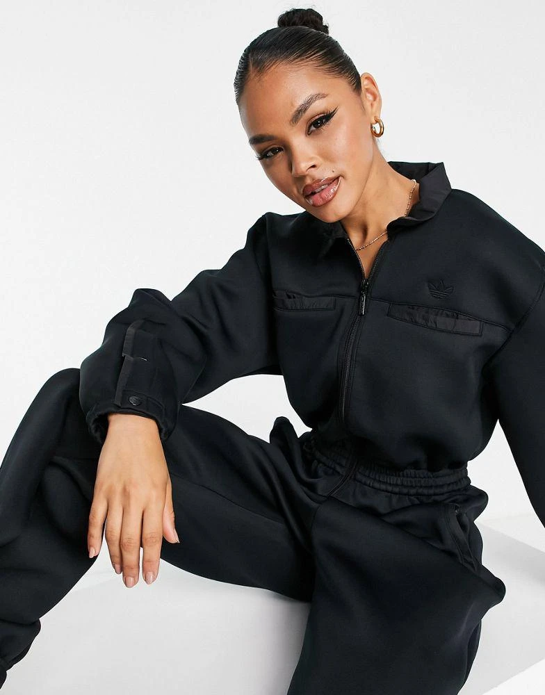 商品Adidas|adidas Originals Mountain Explorer funnel neck jumpsuit in black,价格¥1196,第3张图片详细描述