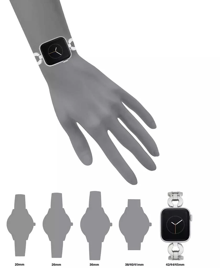 商品Anne Klein|Women's Silver-Tone Alloy Metal Round Link Bracelet designed for Apple Watch® 42mm (Series 1-3 only) & 44/45/46/49mm (Ultra & Ultra 2),价格¥447,第3张图片详细描述