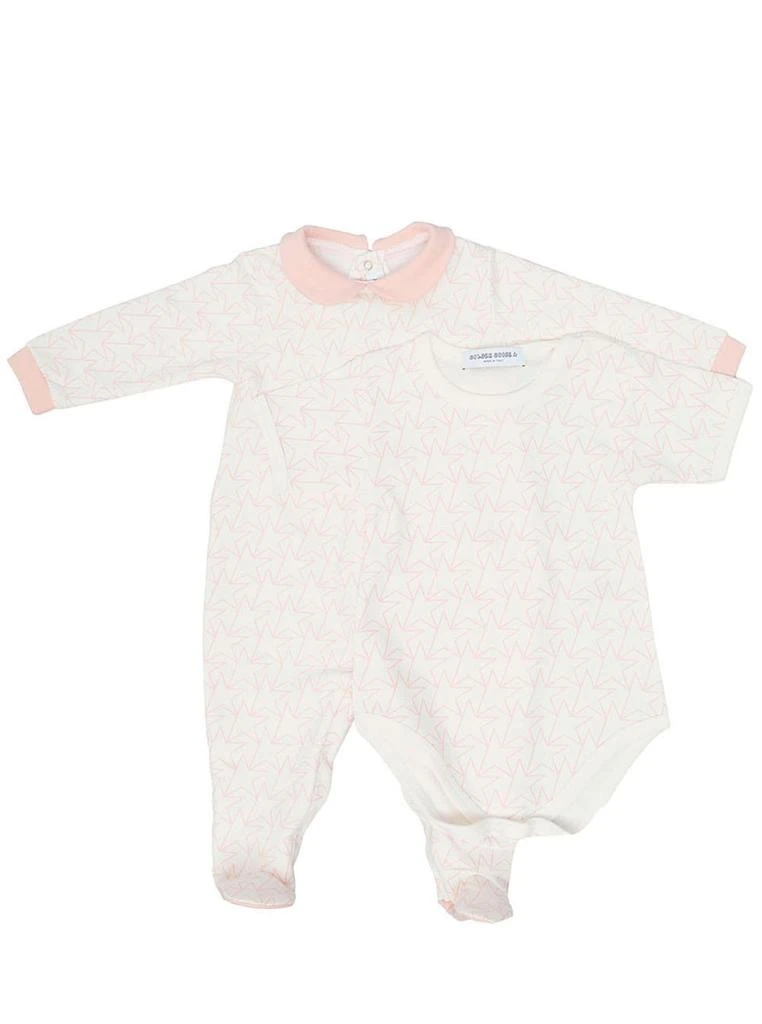 商品Golden Goose|Star Baby White And Pink Cotton Coordinated Suit Baby Girl Golden Goose Kids,价格¥1707,第2张图片详细描述