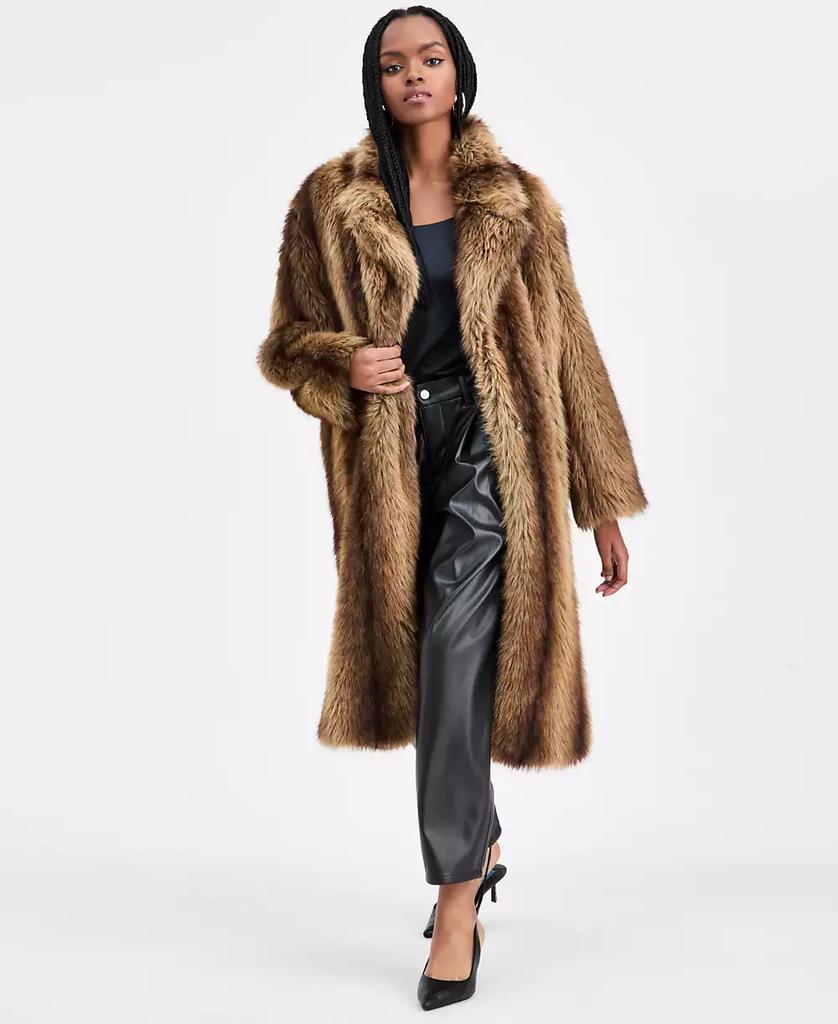 Shop Women's Notch-Lapel Snap-Front Faux-Fur Jacket, Macy's