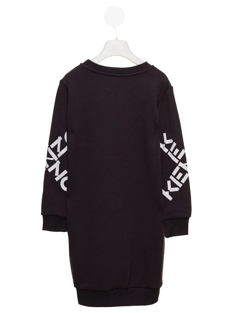 商品Kenzo|Kenzo Kids Baby Girls Dark Gray Dress With Printed Logo,价格¥970,第2张图片详细描述