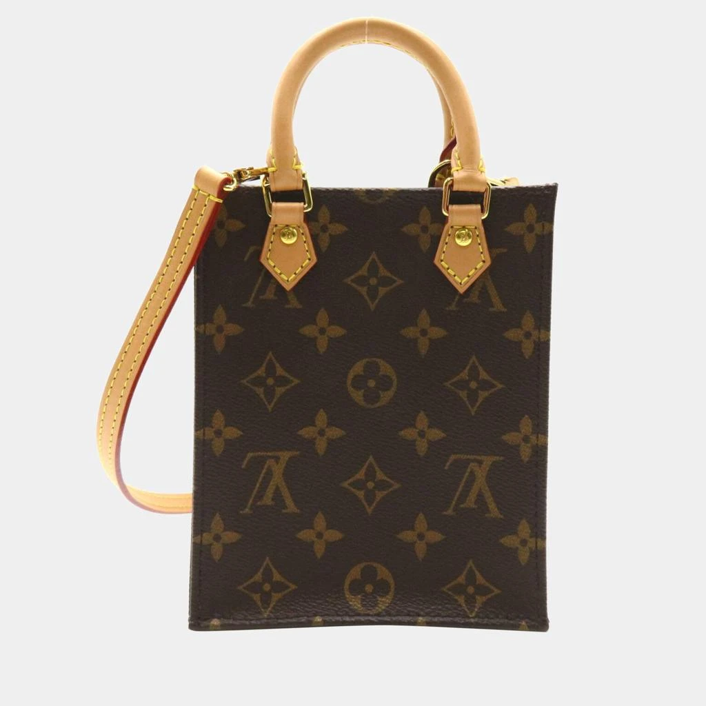 商品[二手商品] Louis Vuitton|Louis Vuitton Brown Canvas Monogram Petit Sac Plat Crossbody Bag,价格¥17430,第3张图片详细描述