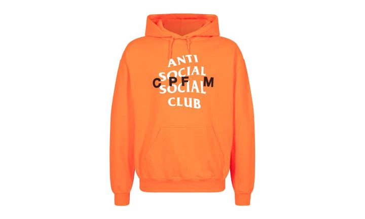 商品Anti Social Social Club|Anti Social Social Club CPFM Orange Hoodie,价格¥849,第1张图片