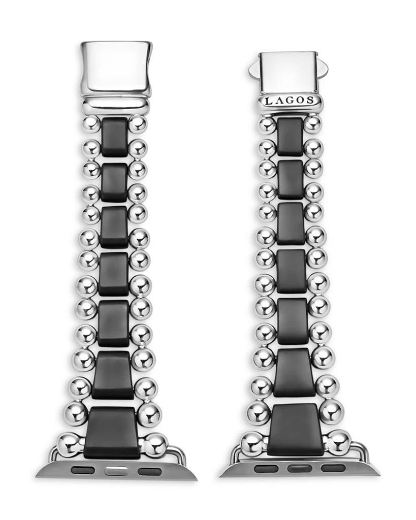 Smart Caviar Black Ceramic & Stainless Steel Apple™ Watch Bracelet, 42mm - Exclusive 商品