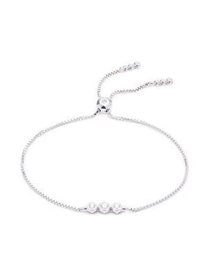 商品Saks Fifth Avenue|​14K White Gold & 0.5 TCW Diamond Bolo Bracelet,价格¥13266,第1张图片