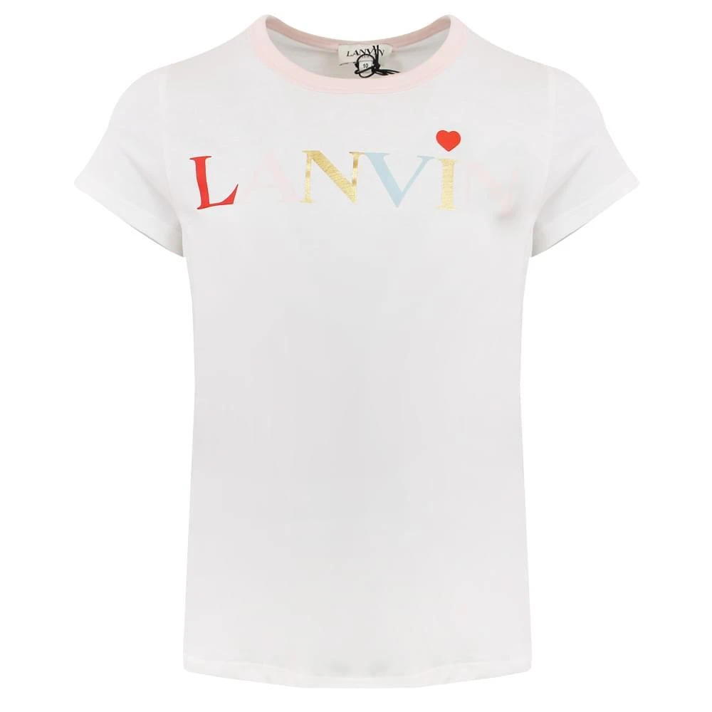 商品Lanvin|Ivory Multicoloured Logo T Shirt,价格¥361,第1张图片