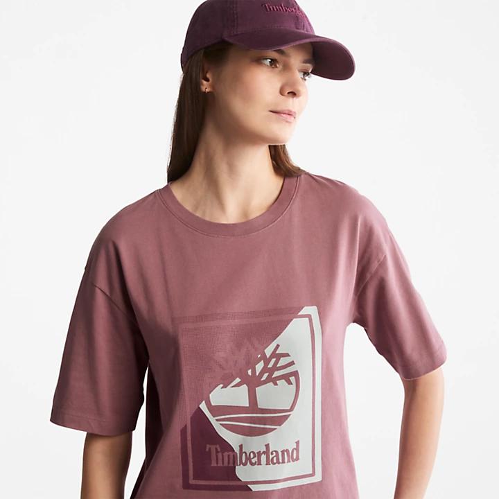 Logo Graphic T-Shirt for Women in Pink商品第5张图片规格展示