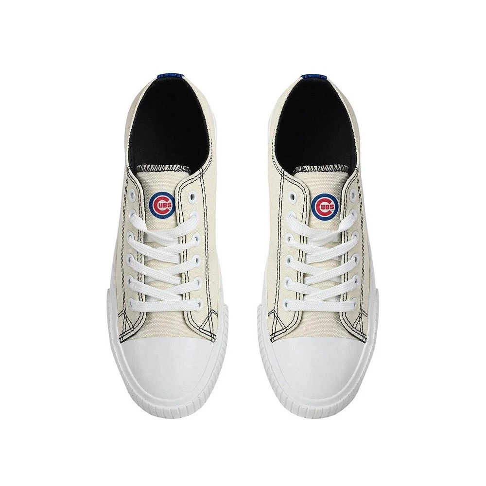商品FOCO|Women's Cream Chicago Cubs Low Top Canvas Shoes,价格¥448,第3张图片详细描述