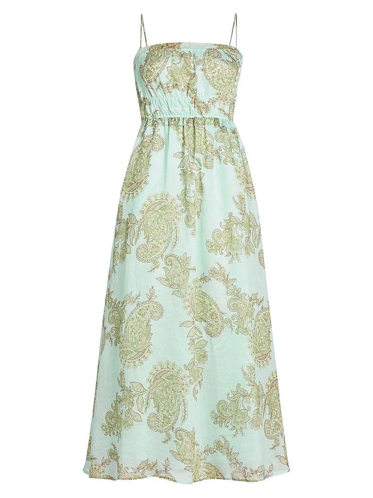 商品Kivari|Zoe Paisley Linen-Blend Slipdress,价格¥1291,第1张图片