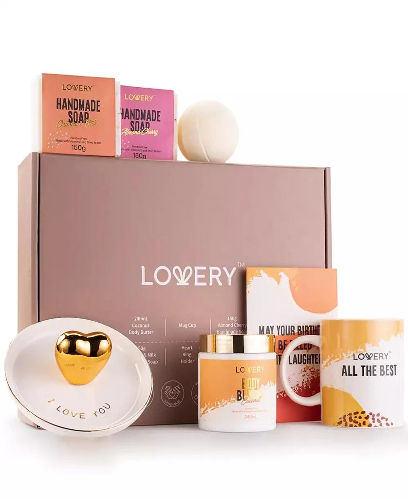 商品Lovery|Birthday Gifts, Personalized Birthday Gift Basket, Body Care Gift Set, Inspirational Gifts, Birthday Spa Gift Box, 8 Piece,价格¥440,第1张图片