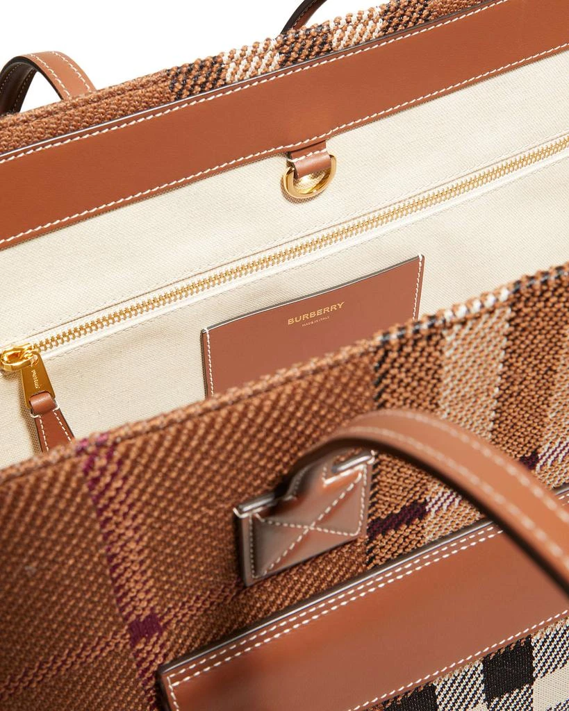 商品Burberry|Check Knit Pocket Tote Bag,价格¥14757,第3张图片详细描述