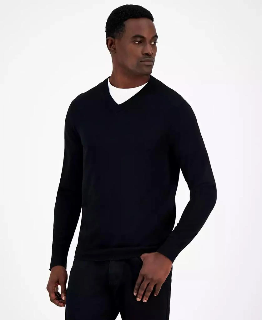 商品Alfani|Men's Long-Sleeve V-Neck Merino Sweater, Created for Macy's,价格¥187,第1张图片