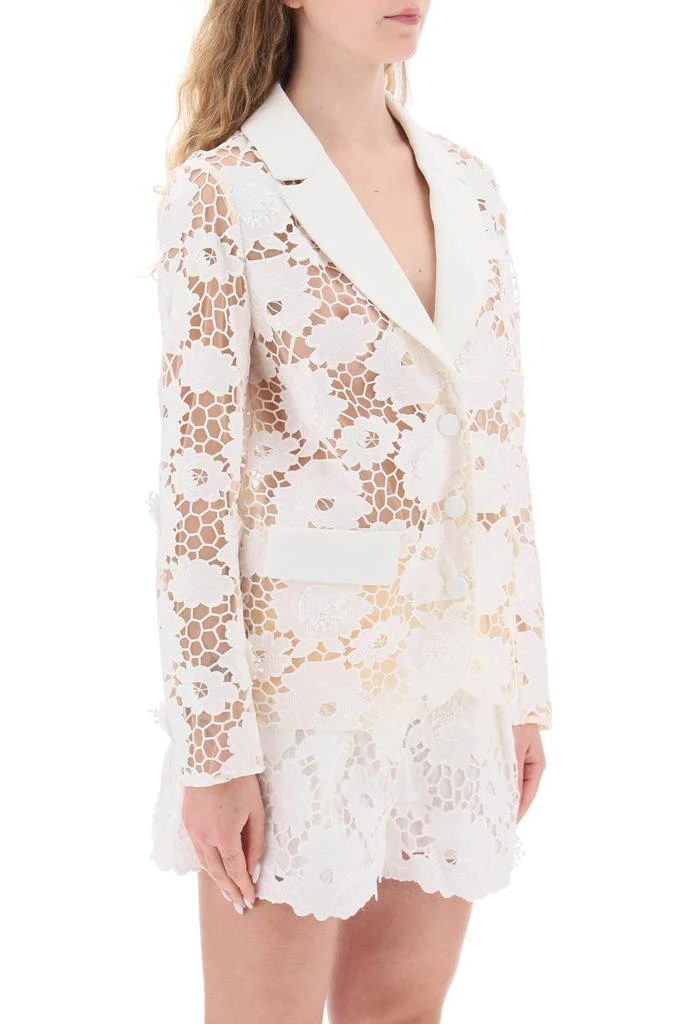 商品Self Portrait|COTTON FLORAL LACE JACKET,价格¥1836,第3张图片详细描述