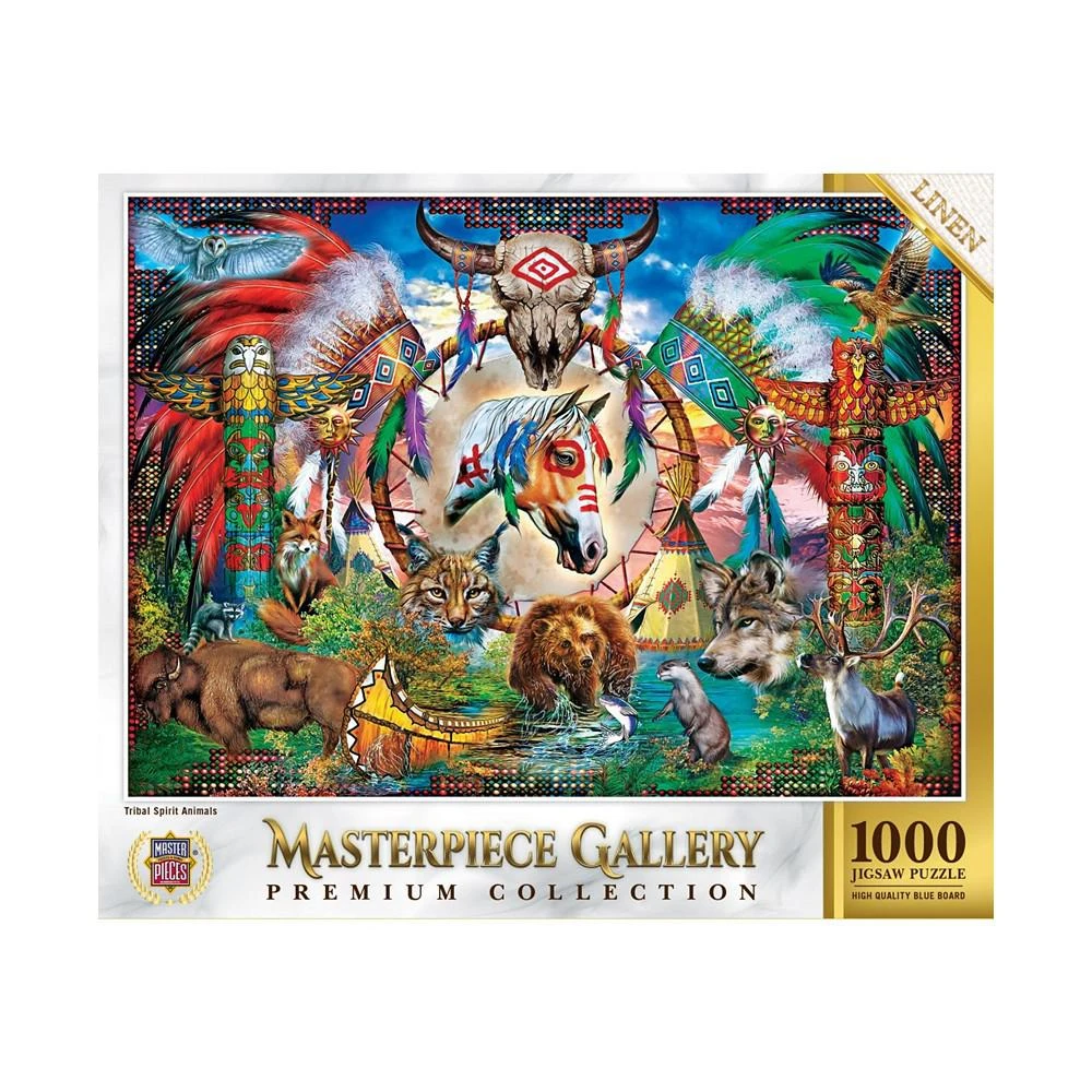 商品MasterPieces Puzzles|MasterPiece Gallery - Tribal Spirit Animals 1000 Piece Puzzle,价格¥186,第2张图片详细描述