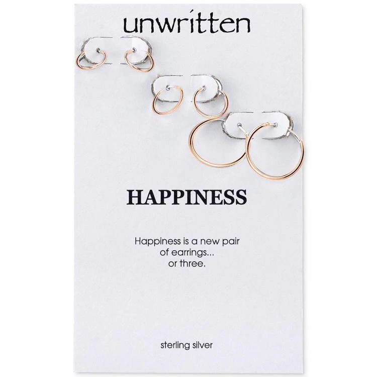 商品Unwritten|3-Pc. Set Endless Hoop Earrings,价格¥113,第1张图片