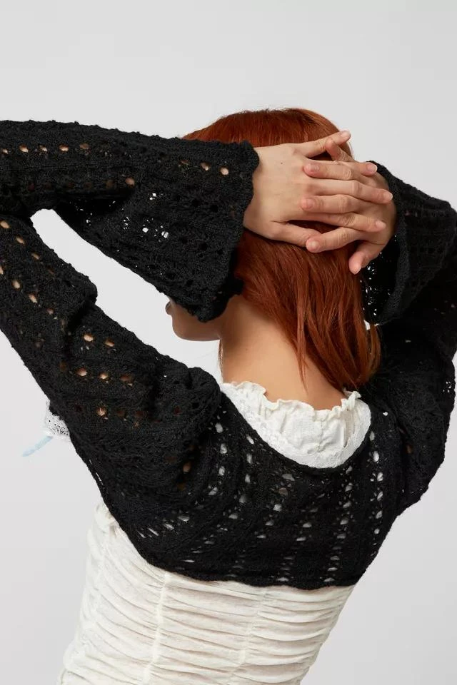 商品Urban Outfitters|Bow Crochet Shrug Cardigan,价格¥110,第3张图片详细描述