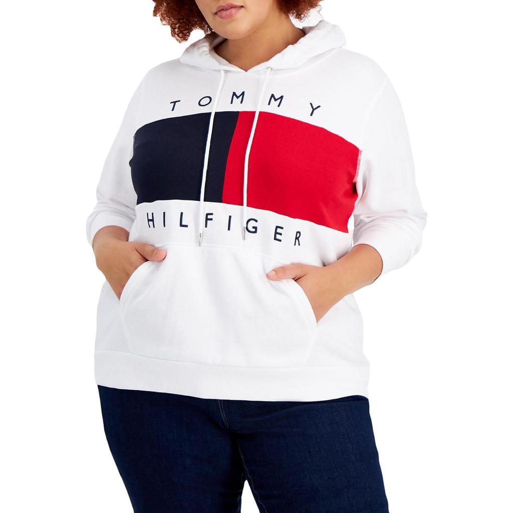 商品Tommy Hilfiger|Tommy Hilfiger Womens Plus Fleece Comfy Hoodie,价格¥112,第4张图片详细描述