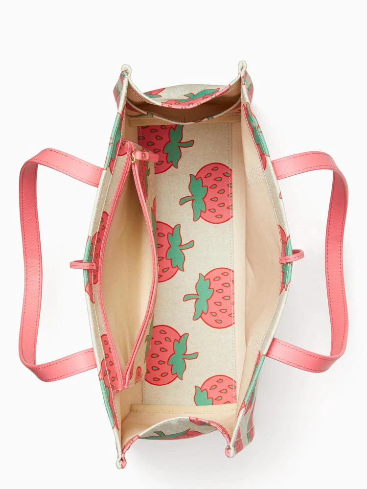 商品Kate Spade|picnic perfect strawberry canvas mega sam,价格¥1459,第3张图片详细描述