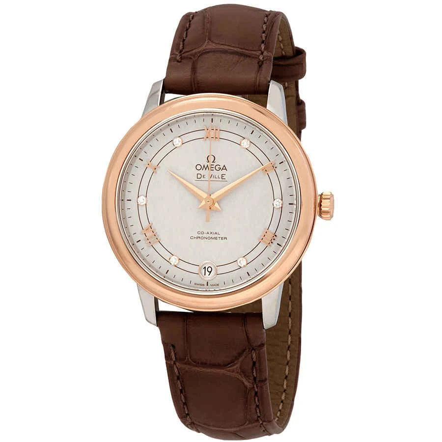 商品Omega|De Ville Automatic Diamond Silver Dial Ladies Watch 424.23.33.20.52.003,价格¥29234,第1张图片