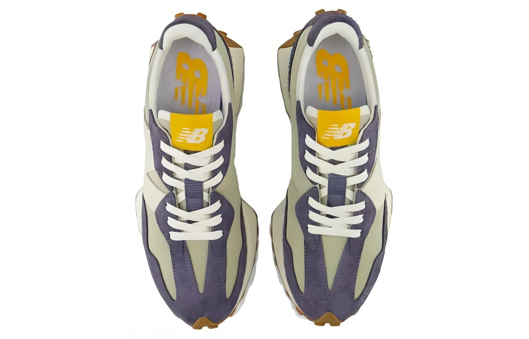 商品[国内直发] New Balance|NB 327 舒适 尼龙透气 低帮 休闲跑步鞋 男女同款 蓝绿,价格¥443,第5张图片详细描述