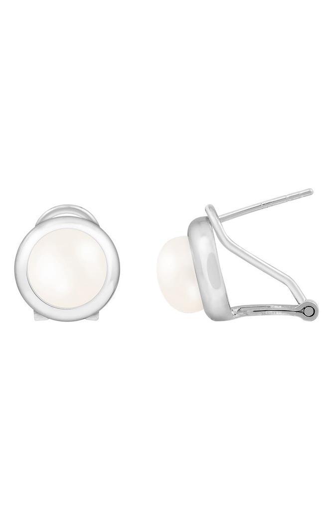 商品Splendid Pearls|Rhodium Plated Sterling Silver 7-8mm White Freshwater Pearl Stud Earrings,价格¥162,第4张图片详细描述