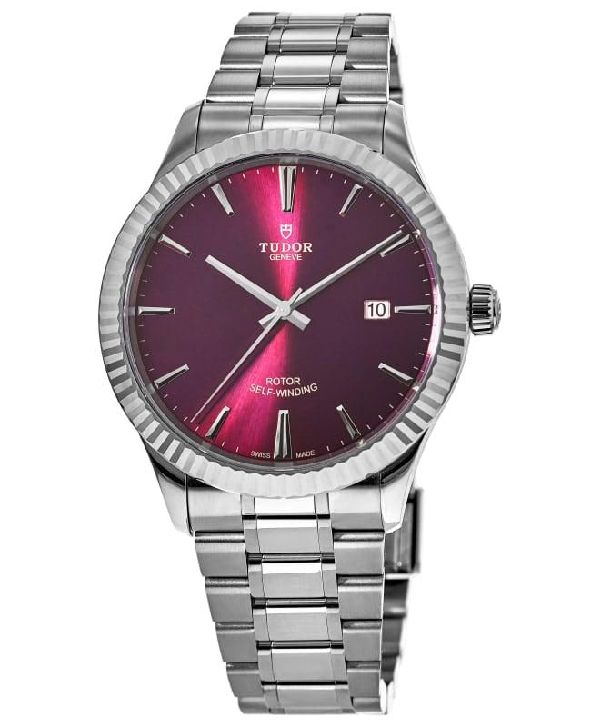 Tudor Style 41mm Burgundy Dial Stainless Steel Unisex Watch M12710-0015商品第1张图片规格展示