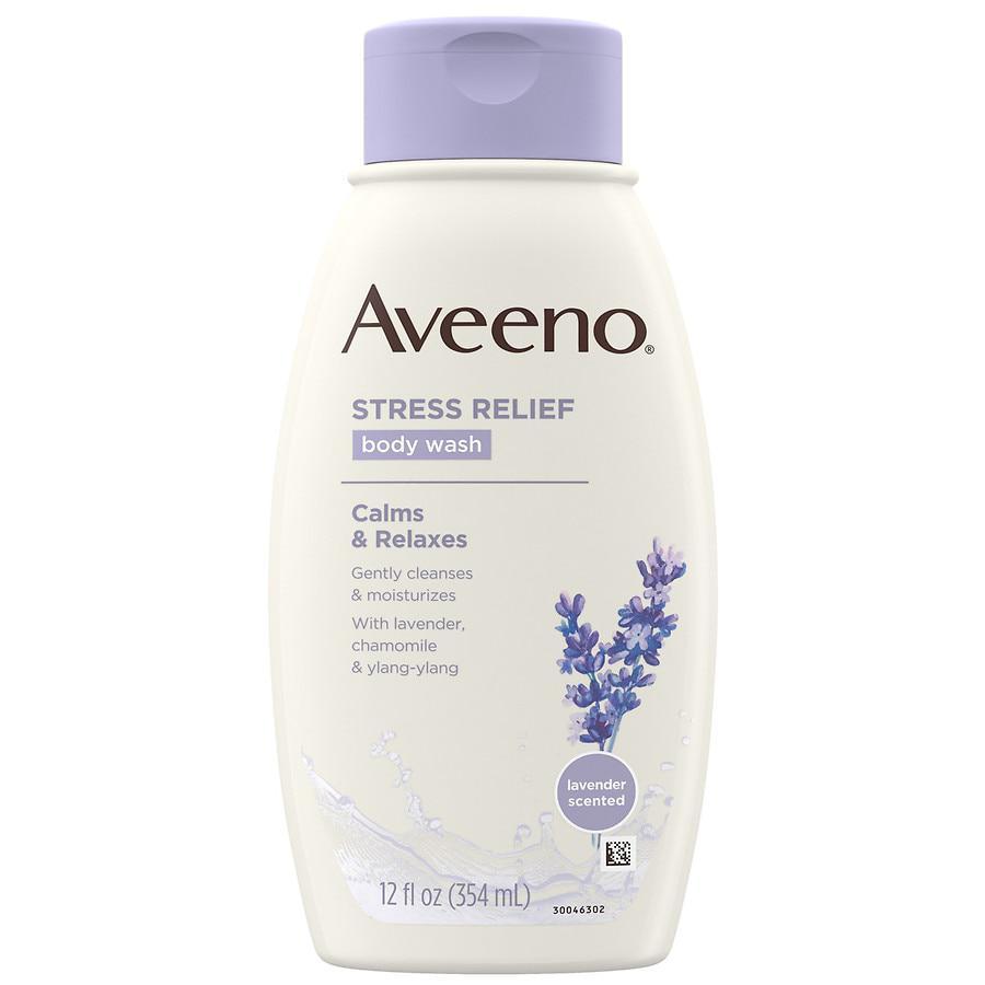 商品Aveeno|Stress Relief Body Wash with Oat, Lavender Scent,价格¥45,第1张图片