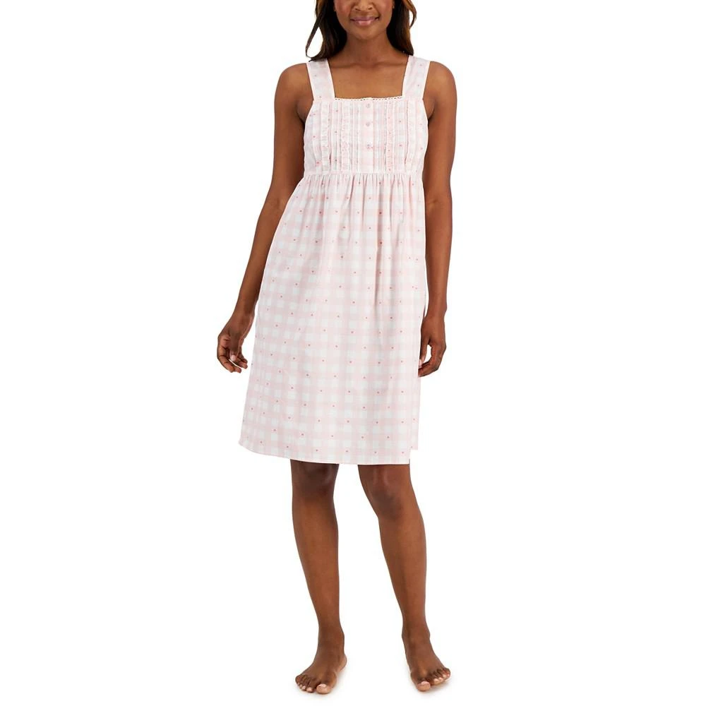 商品Charter Club|Women's Mommy & Me Matching Gingham Cotton Nightgown, Created For Macy's,价格¥40,第1张图片