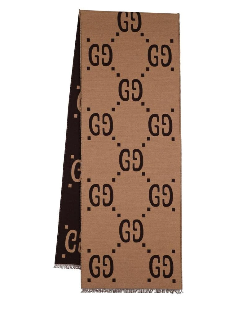 商品Gucci|Gg Wool & Silk Jacquard Scarf,价格¥4322,第1张图片