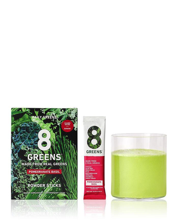 商品8Greens|Powder Stick Supplement - Pomegranate & Basil Flavor, Pack of 15,价格¥210,第3张图片详细描述