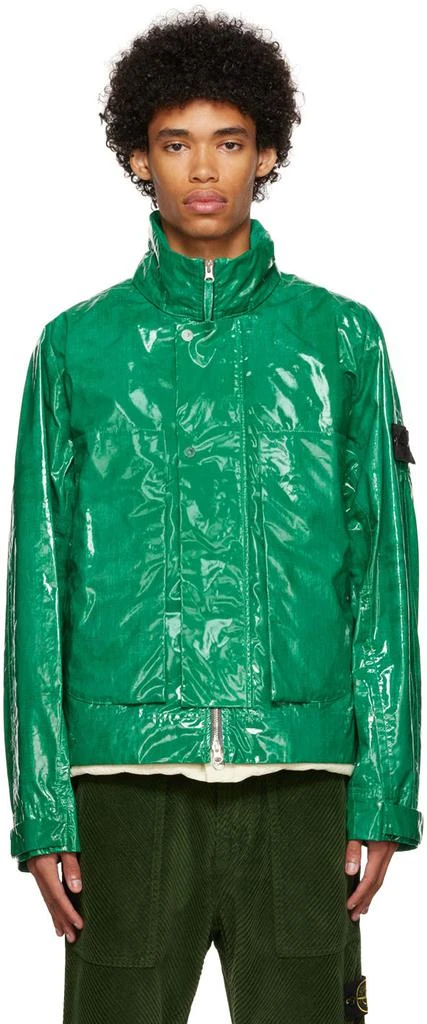 商品Stone Island|Green & Beige Track Down Jacket & Vest,价格¥5476,第1张图片