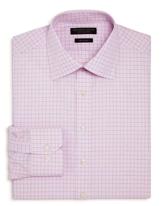 商品The Men's Store at Bloomingdale's|Contrast Check Regular Fit Dress Shirt - 100% Exclusive,价格¥411,第1张图片