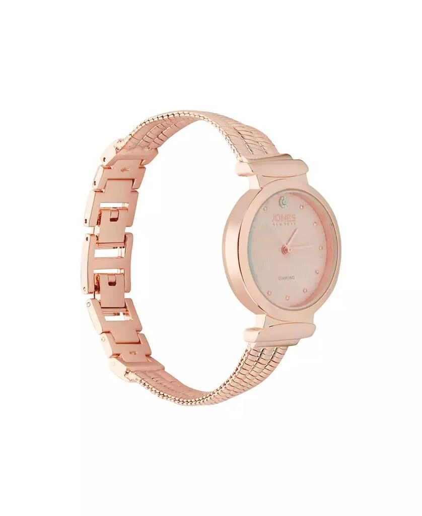 商品American Exchange|Women's Genuine Diamond Dial Rose Gold-Tone Tri-Band Analog Watch 40mm,价格¥493,第2张图片详细描述